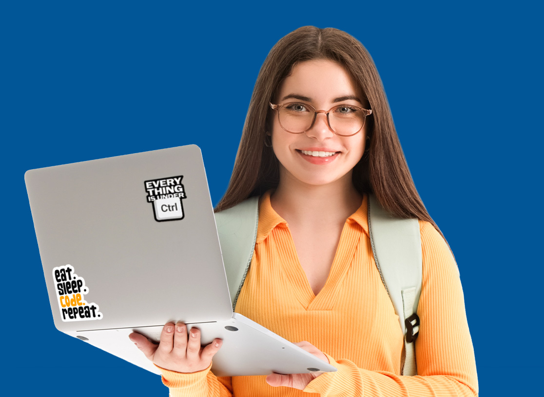 student with laptop